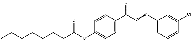 4-[3-(3-CHLOROPHENYL)ACRYLOYL]PHENYL OCTANOATE Struktur