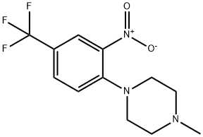 1-METHYL-4-[2-NITRO-4-(TRIFLUOROMETHYL)PHENYL]PIPERAZINE Struktur