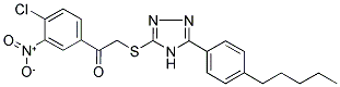 1-(4-CHLORO-3-NITROPHENYL)-2-([5-(4-PENTYLPHENYL)-4H-1,2,4-TRIAZOL-3-YL]THIO)ETHAN-1-ONE Struktur