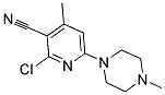 2-CHLORO-4-METHYL-6-(4-METHYLPIPERAZINO)NICOTINONITRILE Struktur