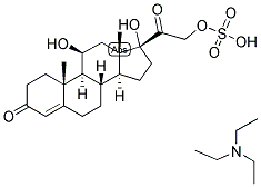 4-PREGNEN-11-BETA, 17,21-TRIOL-3,20-DIONE 21-SULPHATE, TRIETHYL AMMONIUM SALT Struktur