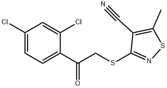 3-([2-(2,4-DICHLOROPHENYL)-2-OXOETHYL]SULFANYL)-5-METHYL-4-ISOTHIAZOLECARBONITRILE Struktur