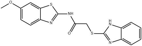 2-(1H-BENZIMIDAZOL-2-YLTHIO)-N-(6-METHOXY-1,3-BENZOTHIAZOL-2-YL)ACETAMIDE Struktur