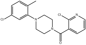 2-CHLORO(3-PYRIDYL) 4-(5-CHLORO-2-METHYLPHENYL)PIPERAZINYL KETONE Struktur