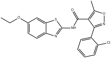 (3-(2-CHLOROPHENYL)-5-METHYLISOXAZOL-4-YL)-N-(6-ETHOXYBENZOTHIAZOL-2-YL)FORMAMIDE Struktur