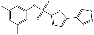 3,5-DIMETHYLPHENYL 5-(1,2,3-THIADIAZOL-4-YL)-2-THIOPHENESULFONATE Struktur