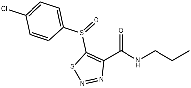 5-[(4-CHLOROPHENYL)SULFINYL]-N-PROPYL-1,2,3-THIADIAZOLE-4-CARBOXAMIDE Struktur