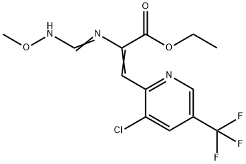 ETHYL 3-[3-CHLORO-5-(TRIFLUOROMETHYL)-2-PYRIDINYL]-2-([(METHOXYIMINO)METHYL]AMINO)ACRYLATE Struktur