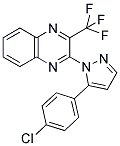 2-[5-(4-CHLOROPHENYL)-1H-PYRAZOL-1-YL]-3-(TRIFLUOROMETHYL)QUINOXALINE Struktur