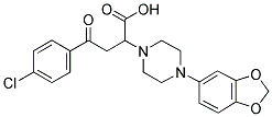 2-[4-(1,3-BENZODIOXOL-5-YL)PIPERAZINO]-4-(4-CHLOROPHENYL)-4-OXOBUTANOIC ACID Struktur