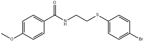 N-(2-[(4-BROMOPHENYL)SULFANYL]ETHYL)-4-METHOXYBENZENECARBOXAMIDE Struktur