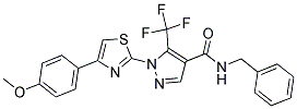 N-BENZYL-1-[4-(4-METHOXYPHENYL)-1,3-THIAZOL-2-YL]-5-(TRIFLUOROMETHYL)-1H-PYRAZOLE-4-CARBOXAMIDE Struktur