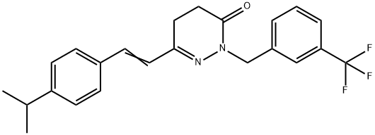 6-(4-ISOPROPYLSTYRYL)-2-[3-(TRIFLUOROMETHYL)BENZYL]-4,5-DIHYDRO-3(2H)-PYRIDAZINONE Struktur