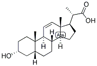 11,(5-BETA)-23,24-BISNOR-CHOLENIC ACID-3-ALPHA-OL Struktur