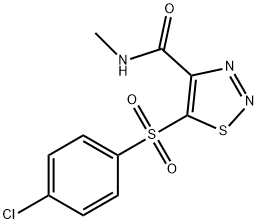 5-[(4-CHLOROPHENYL)SULFONYL]-N-METHYL-1,2,3-THIADIAZOLE-4-CARBOXAMIDE Struktur