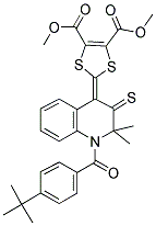 DIMETHYL 2-(1-(4-TERT-BUTYLBENZOYL)-2,2-DIMETHYL-3-THIOXO-2,3-DIHYDROQUINOLIN-4(1H)-YLIDENE)-1,3-DITHIOLE-4,5-DICARBOXYLATE Struktur