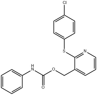 (2-[(4-CHLOROPHENYL)SULFANYL]-3-PYRIDINYL)METHYL N-PHENYLCARBAMATE Struktur