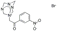 1-[2-(3-NITROPHENYL)-2-OXOETHYL]-3,5,7-TRIAZA-1-AZONIATRICYCLO[3.3.1.1(3,7)]DECANE BROMIDE Struktur