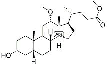 9(11), (5-BETA)-CHOLENIC ACID-3-ALPHA, 12-ALPHA-DIOL METHYL ESTER, 12-METHYL ETHER Struktur