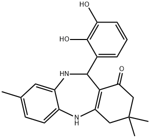 2,10-DIAZA-9-(2,3-DIHYDROXYPHENYL)-5,5,13-TRIMETHYLTRICYCLO[9.4.0.0(3,8)]PENTADECA-1(11),3(8),12,14-TETRAEN-7-ONE Struktur