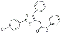 2-[2-(4-CHLOROPHENYL)-4-PHENYL-1,3-THIAZOL-5-YL]-N-PHENYLACETAMIDE Struktur