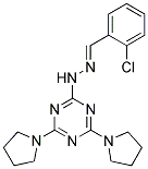 2-CHLOROBENZALDEHYDE (4,6-DIPYRROLIDIN-1-YL-1,3,5-TRIAZIN-2-YL)HYDRAZONE Struktur