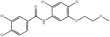 3,4-DICHLORO-N-[2,4-DICHLORO-5-(2-METHOXYETHOXY)PHENYL]BENZENECARBOXAMIDE Struktur