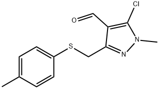 5-CHLORO-1-METHYL-3-([(4-METHYLPHENYL)SULFANYL]METHYL)-1H-PYRAZOLE-4-CARBALDEHYDE Struktur