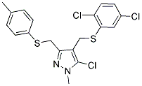 (5-CHLORO-4-([(2,5-DICHLOROPHENYL)SULFANYL]METHYL)-1-METHYL-1H-PYRAZOL-3-YL)METHYL 4-METHYLPHENYL SULFIDE Struktur