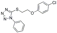 5-([2-(4-CHLOROPHENOXY)ETHYL]THIO)-1-PHENYL-1H-TETRAZOLE Struktur