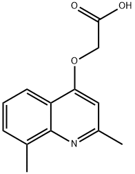 (2,8-DIMETHYL-QUINOLIN-4-YLOXY)-ACETIC ACID Struktur