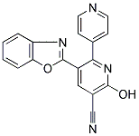 5-(BENZOXAZOL-2-YL)-2-HYDROXY-6-(PYRIDIN-4-YL)-3-PYRIDINECARBONITRILE Struktur