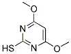 2-MECAPTO-4,6-DIMETHOXYPYRIMIDINE Struktur