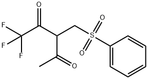 1,1,1-TRIFLUORO-3-[(PHENYLSULFONYL)METHYL]-2,4-PENTANEDIONE Struktur