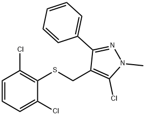 (5-CHLORO-1-METHYL-3-PHENYL-1H-PYRAZOL-4-YL)METHYL 2,6-DICHLOROPHENYL SULFIDE Struktur