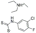 TRIETHYLAMMONIUM (3-CHLORO-4-FLUOROANILINO)METHANEDITHIOATE Struktur