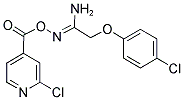 O1-[(2-CHLORO-4-PYRIDYL)CARBONYL]-2-(4-CHLOROPHENOXY)ETHANEHYDROXIMAMIDE Struktur