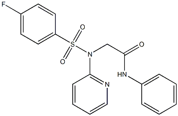 2-[[(4-FLUOROPHENYL)SULFONYL](2-PYRIDINYL)AMINO]-N-PHENYLACETAMIDE Struktur