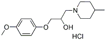 1-(4-METHOXYPHENOXY)-3-(4-METHYLPIPERIDIN-1-YL)PROPAN-2-OL HYDROCHLORIDE Struktur