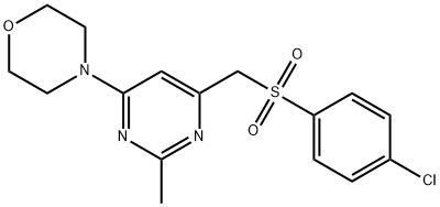 4-(6-([(4-CHLOROPHENYL)SULFONYL]METHYL)-2-METHYL-4-PYRIMIDINYL)MORPHOLINE Struktur