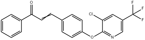 3-(4-(3-CHLORO-5-(TRIFLUOROMETHYL)(2-PYRIDYLOXY))PHENYL)-1-PHENYLPROP-2-EN-1-ONE Struktur