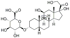 5-BETA-PREGNAN-3-ALPHA, 11-BETA, 17,21-TETROL-20-ONE 3-GLUCOSIDURONATE Struktur