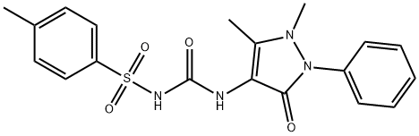 ((2,3-DIMETHYL-5-OXO-1-PHENYL(3-PYRAZOLIN-4-YL))AMINO)-N-((4-METHYLPHENYL)SULFONYL)FORMAMIDE Struktur