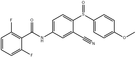 N-(3-CYANO-4-[(4-METHOXYPHENYL)SULFINYL]PHENYL)-2,6-DIFLUOROBENZENECARBOXAMIDE Struktur