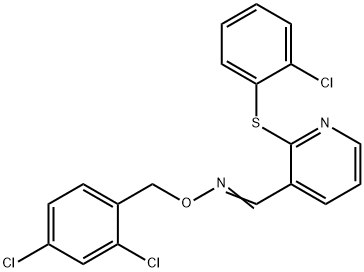 2-[(2-CHLOROPHENYL)SULFANYL]NICOTINALDEHYDE O-(2,4-DICHLOROBENZYL)OXIME Struktur