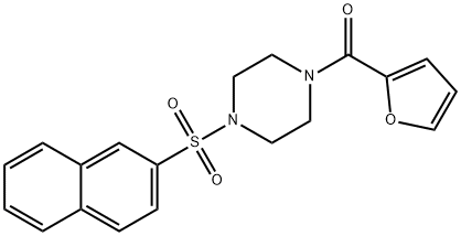 2-FURYL 4-(2-NAPHTHYLSULFONYL)PIPERAZINYL KETONE Struktur