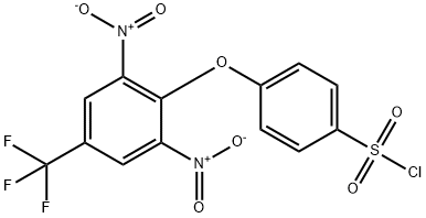 4-[2,6-DINITRO-4-(TRIFLUOROMETHYL)PHENOXY]BENZENESULFONOYL CHLORIDE Struktur