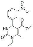 1-ETHYL-6-METHYL-4-(3-NITRO-PHENYL)-2-OXO-1,2,3,4-TETRAHYDRO-PYRIMIDINE-5-CARBOXYLIC ACID METHYL ESTER Struktur