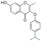 7-HYDROXY-3-(4-ISOPROPYL-PHENOXY)-2-METHYL-CHROMEN-4-ONE Struktur