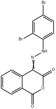 1H-ISOCHROMENE-1,3,4-TRIONE 4-[N-(2,4-DIBROMOPHENYL)HYDRAZONE] Struktur